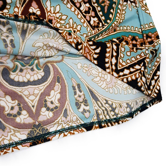 CHICO'S NWT Size 4/6 Country Fleur-Print A-Line Tapestry Teal Dress - Picture 3 of 5